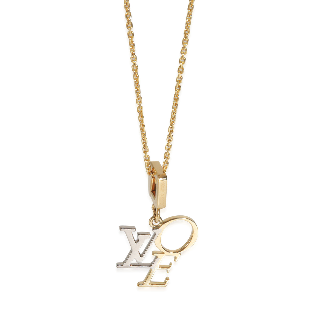 White Gold & Yellow Gold  LOVE Pendant