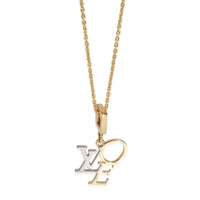 White Gold & Yellow Gold  LOVE Pendant
