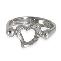Platinum Diamond Elsa Peretti Open Heart Ring