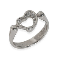 Platinum Diamond Elsa Peretti Open Heart Ring