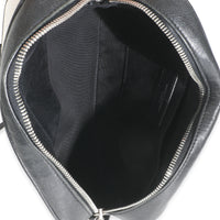 Beige Linen Canvas Black Lou Camera Bag