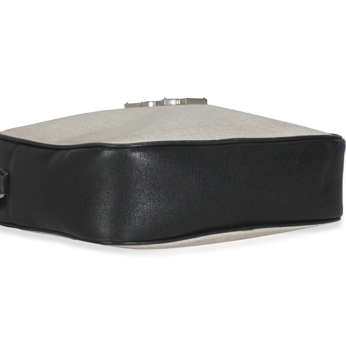 Beige Linen Canvas Black Lou Camera Bag