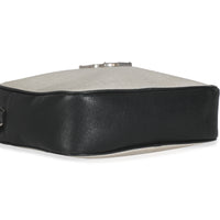 Beige Linen Canvas Black Lou Camera Bag