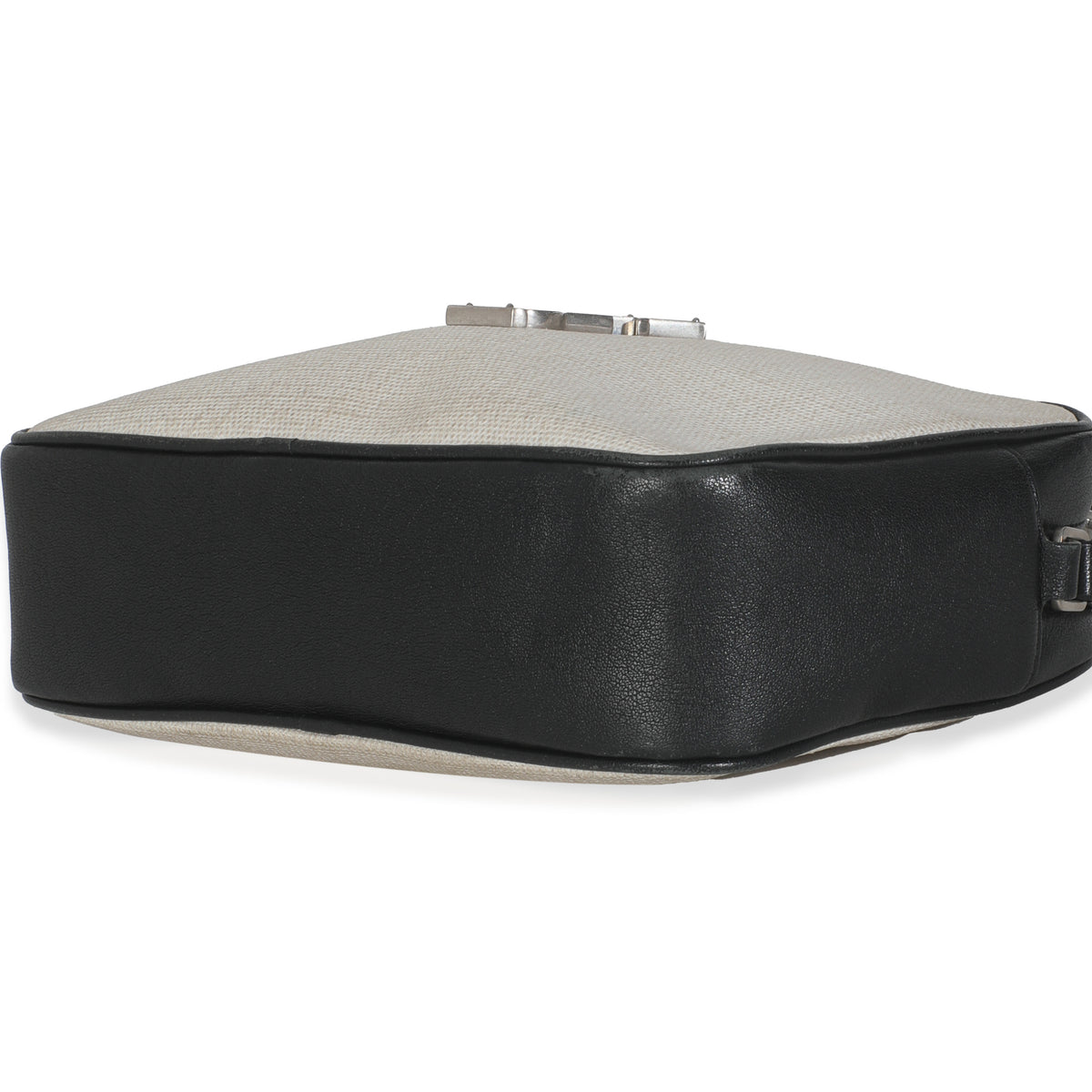 Beige Linen Canvas Black Lou Camera Bag