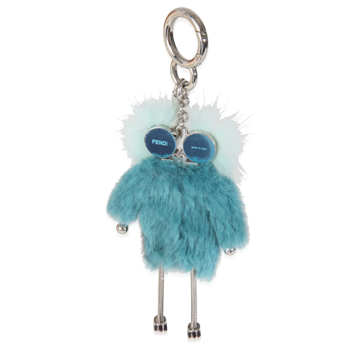 Multicolor Fur Robot Bag Charm