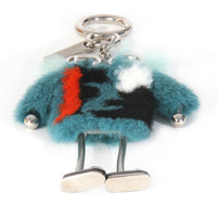 Multicolor Fur Robot Bag Charm