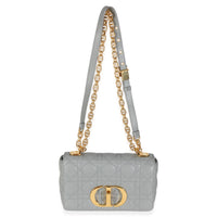 Blue Supple Calfskin Small Caro Chain Bag