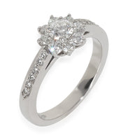 Platinum Diamond Flower Ring