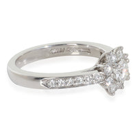 Platinum Diamond Flower Ring