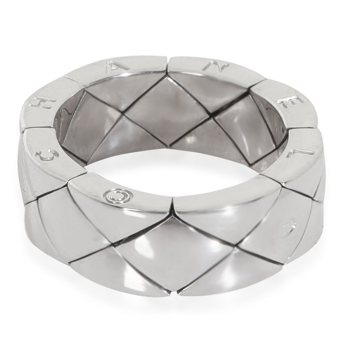 White Gold  Matelasse Ring