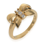 Yellow Gold Diamond Vintage Bow Ring
