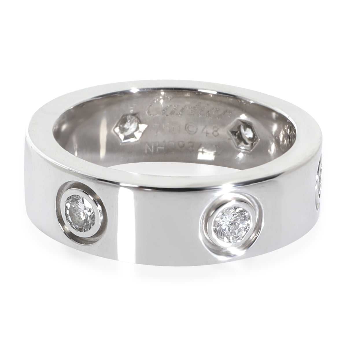White Gold Diamond Love Ring