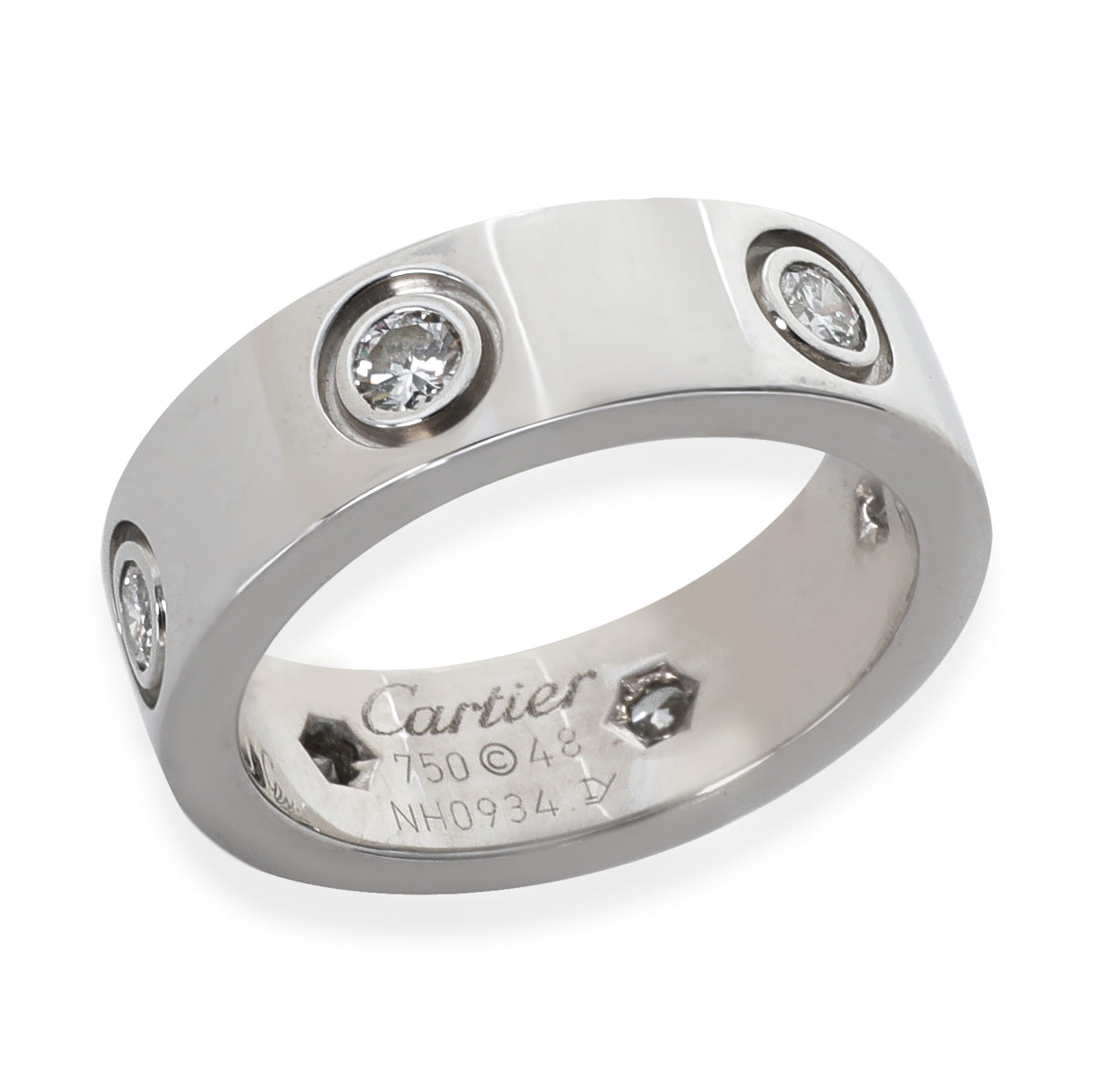 White Gold Diamond Love Ring