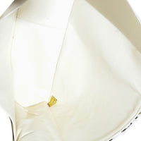 Multicolor White Cut Out Floral Jumbo Double Flap Bag