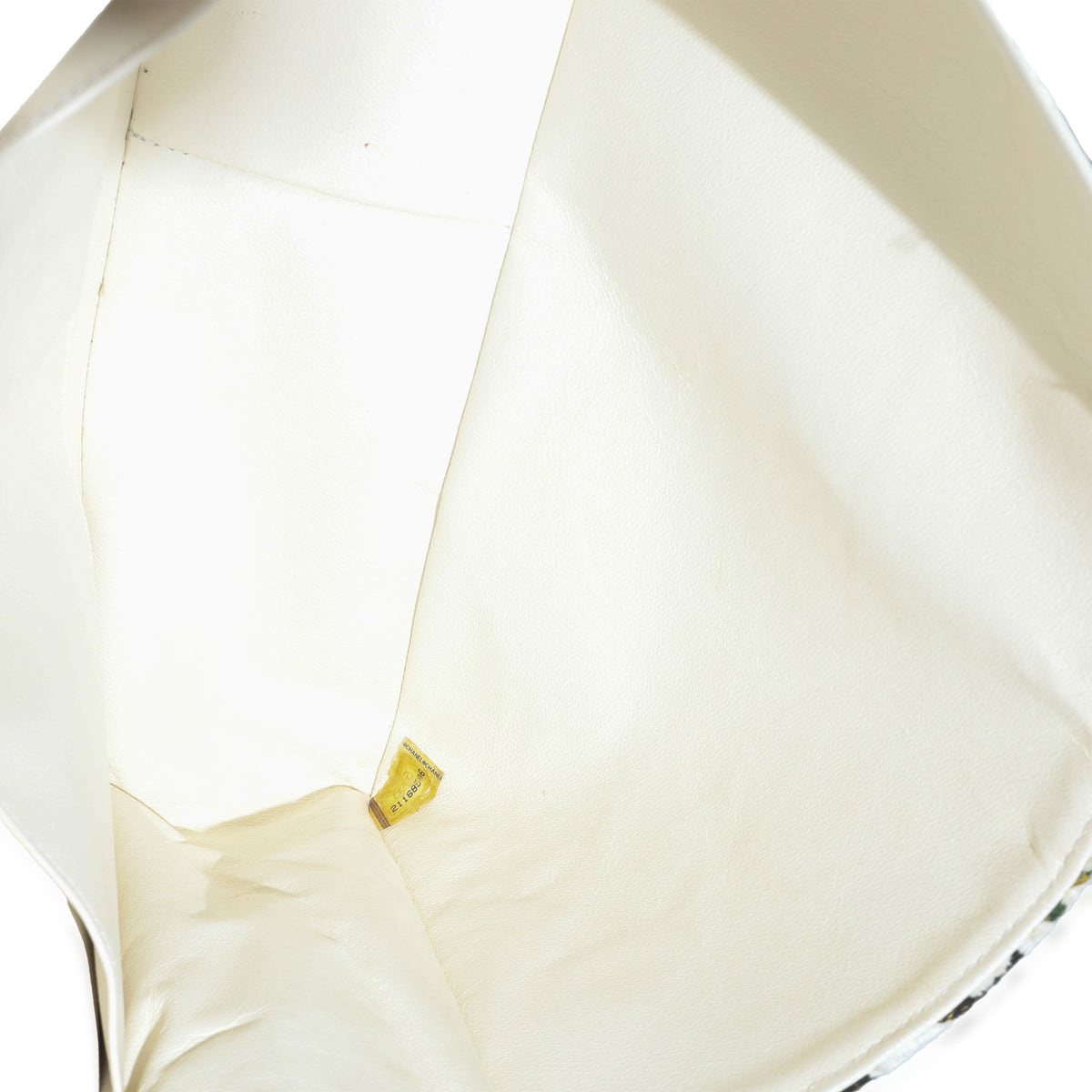 Multicolor White Cut Out Floral Jumbo Double Flap Bag