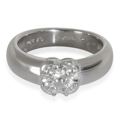 Platinum Diamond Vintage Clover Ring