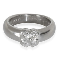 Platinum Diamond Vintage Clover Ring