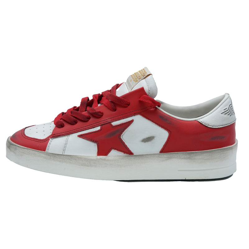 Red White Stardan Low Trainers