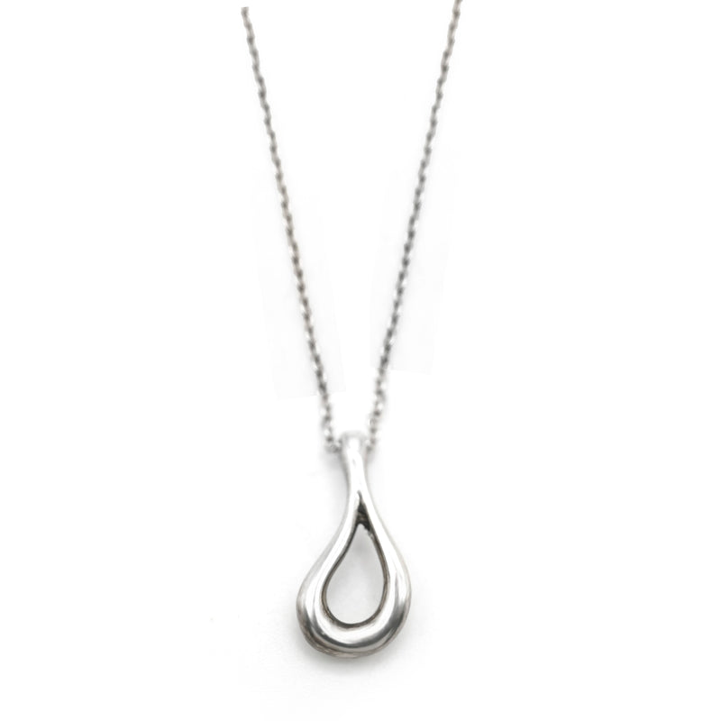 Tiffany & Co. Elsa Peretti Open Teardrop Pendant Necklace in Sterling Silver
