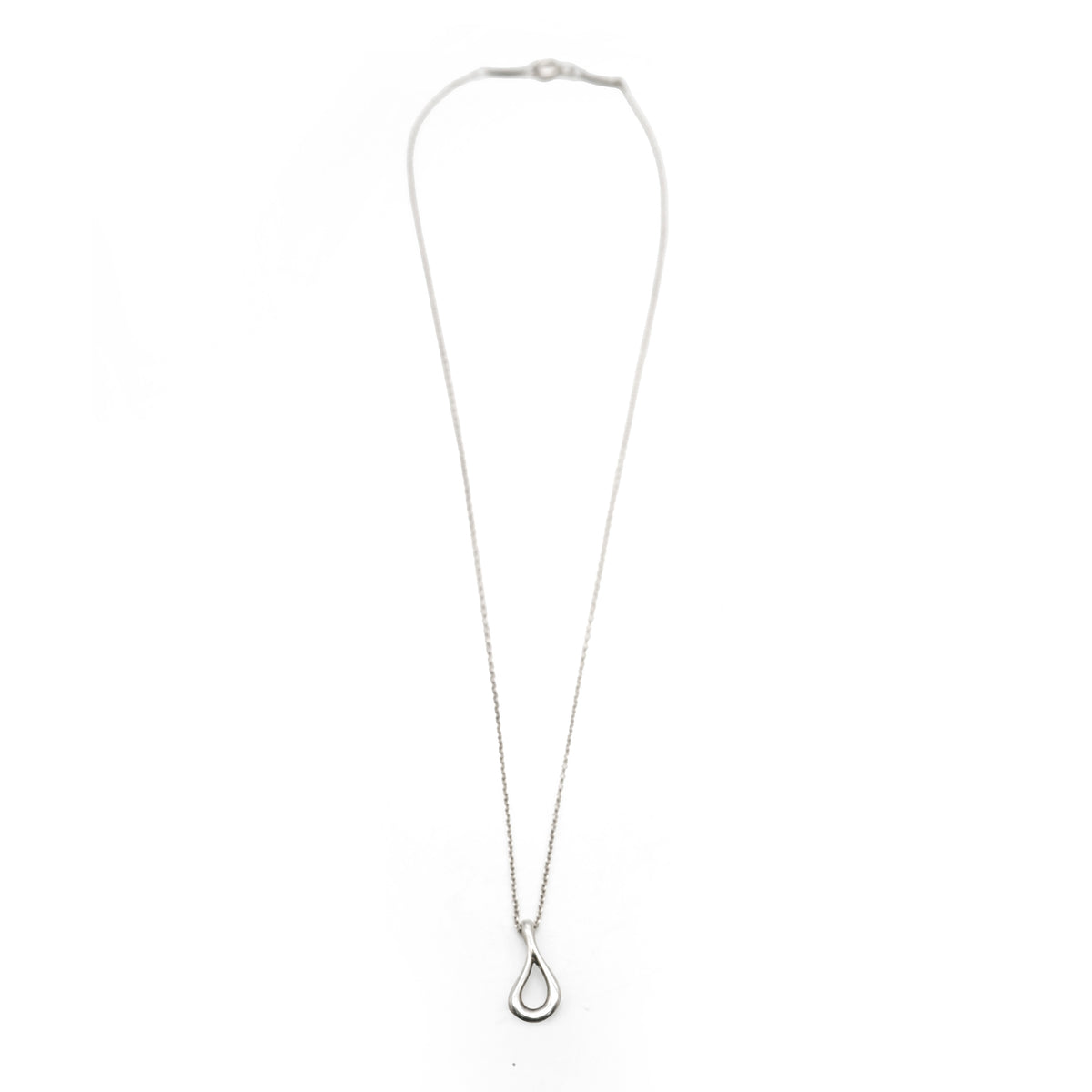 Elsa Peretti Open Teardrop Pendant Necklace in Sterling Silver
