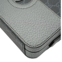 Grey Calfskin GG Supreme Interlocking G Messenger