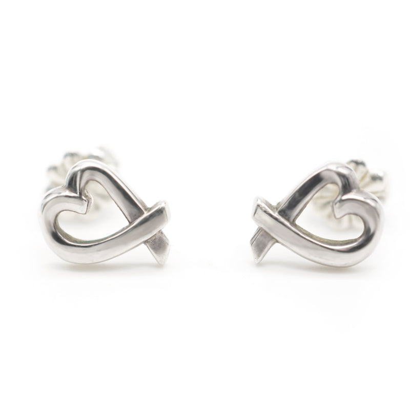 Paloma Picasso Loving Heart Stud Earrings in  Sterling Silver