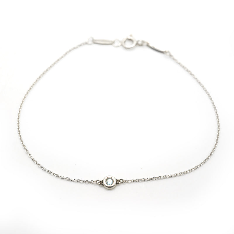 Tiffany & Co. Elsa Peretti Color By The Yard Aquamarine Bracelet in Silver