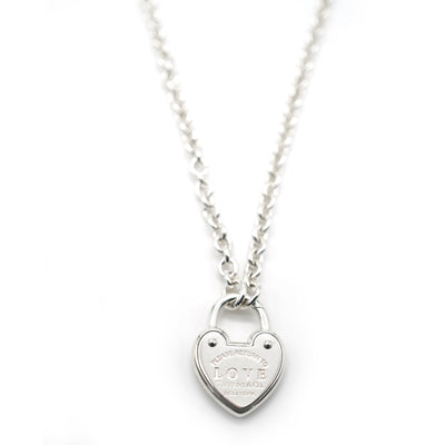 Return To Tiffany Love Lock Necklace in Sterling Silver