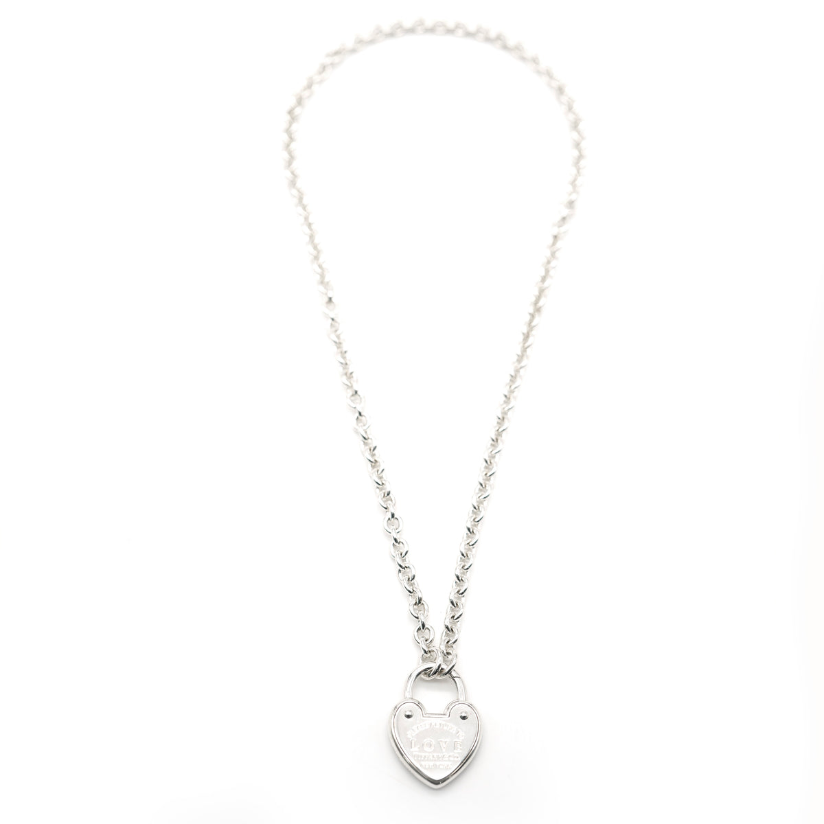 Return To Tiffany Love Lock Necklace in Sterling Silver