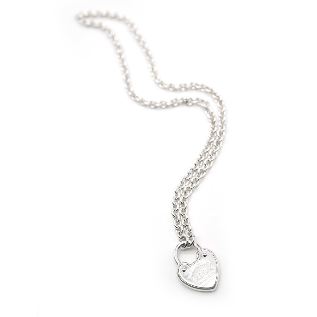 Return To Tiffany Love Lock Necklace in Sterling Silver