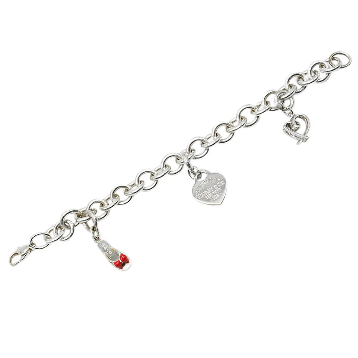 Charm Bracelet With 3 Charms in Sterling Silver