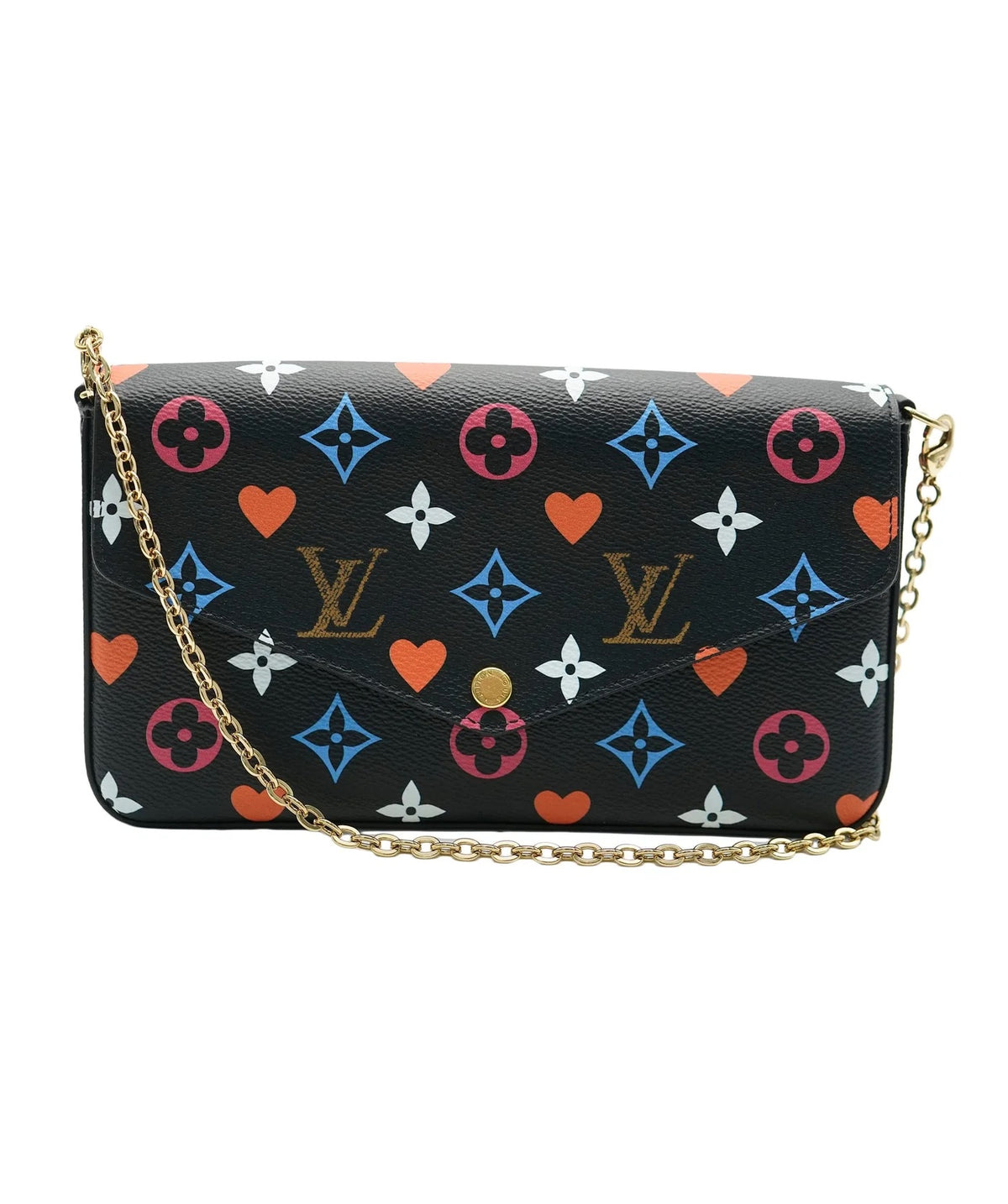 Black Multicolor Monogram Canvas Game On Felicie Pochette