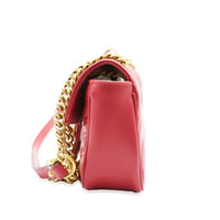 Red Leather Small GG Marmont Flap