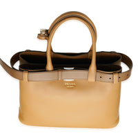 Brown Leather Large Buckle Handbag