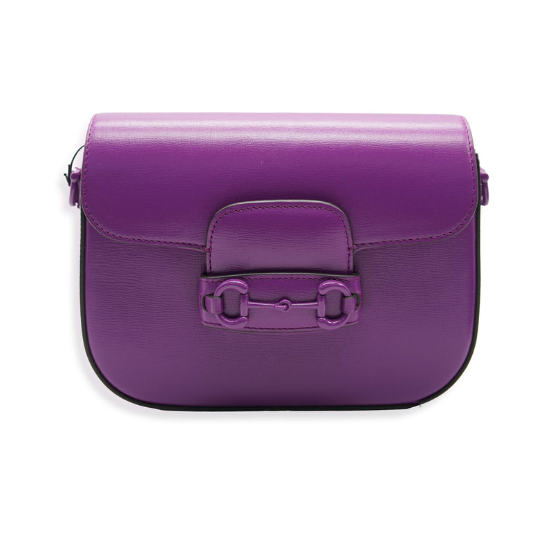 Purple Azalea Calfskin 1955 Horsebit Shoulder Bag