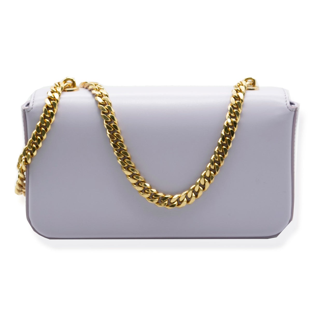 Light Lavender Shiny Calfskin Triomphe Chain Bag