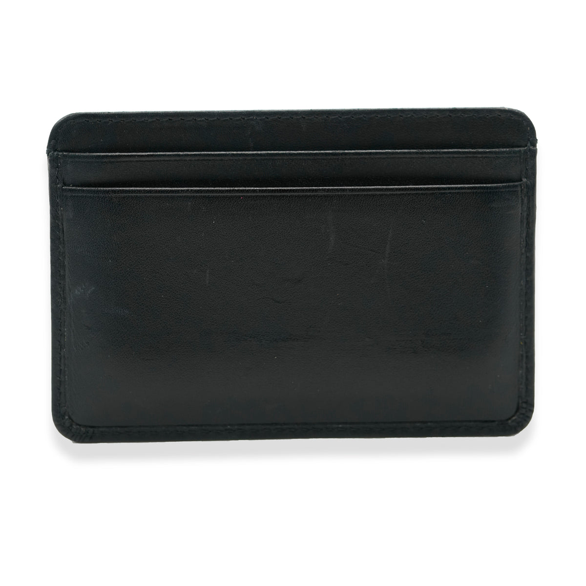 Black Quilted Lambskin Cambon Card Case