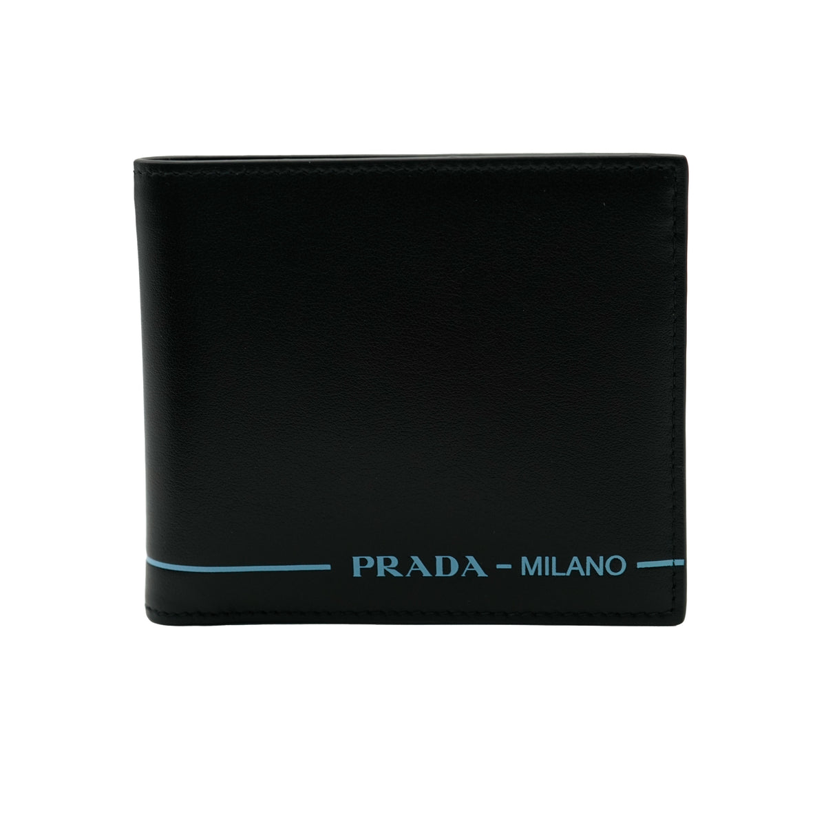 Black City Calf Bi-Fold Logo Wallet