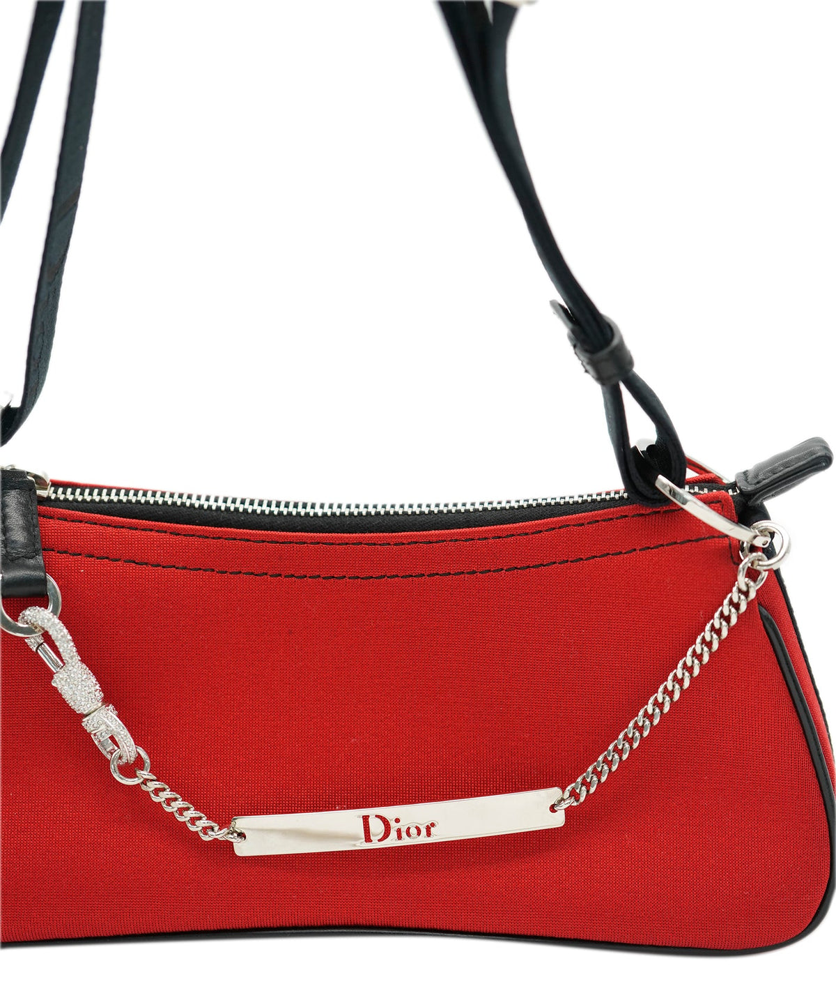 Red Silk Jersey Crystal Hardcore Bag