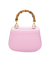 Pink Boarded Dyana Lux Calfskin Web Mini Bamboo 1947 Top Handle Bag