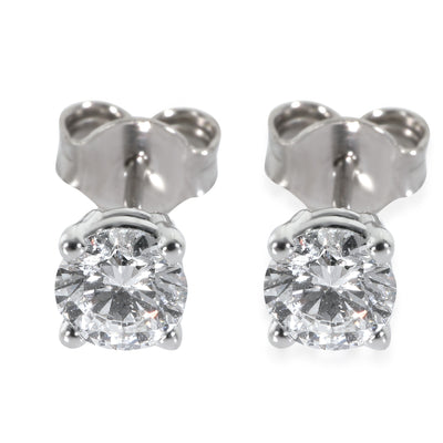 Lab-Grown Diamond Earrings In 18K White Gold .75 Ctw.