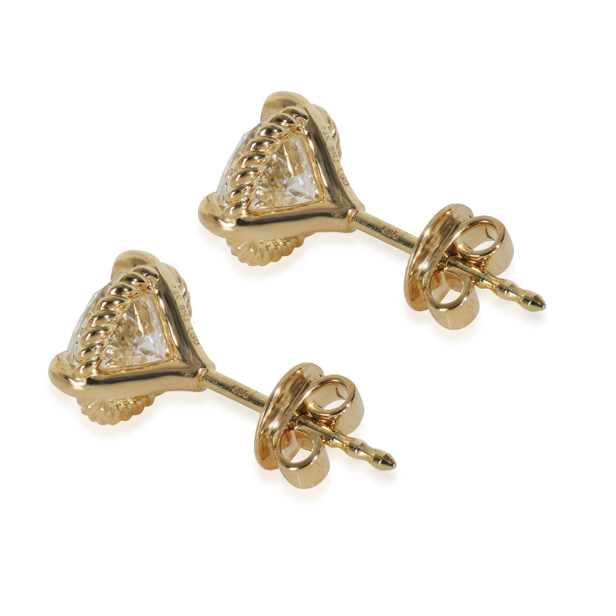 Lab-Grown Diamond Earrings In 14K Yellow Gold 2.97 Ctw.
