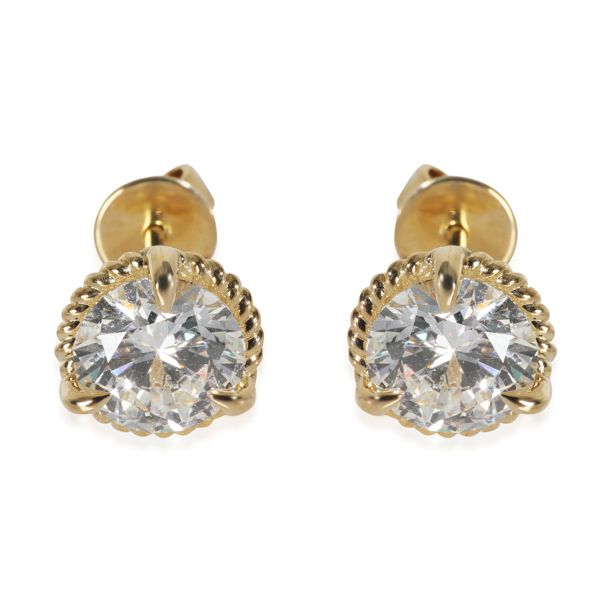 Lab-Grown Diamond Earrings In 14K Yellow Gold 2.97 Ctw.