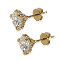 Lab-Grown Diamond Earrings In 14K Yellow Gold 2.97 Ctw.
