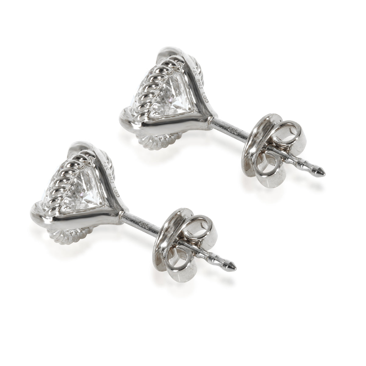 Lab-Grown Diamond Earrings In 14K White Gold, 3.03 Ctw.