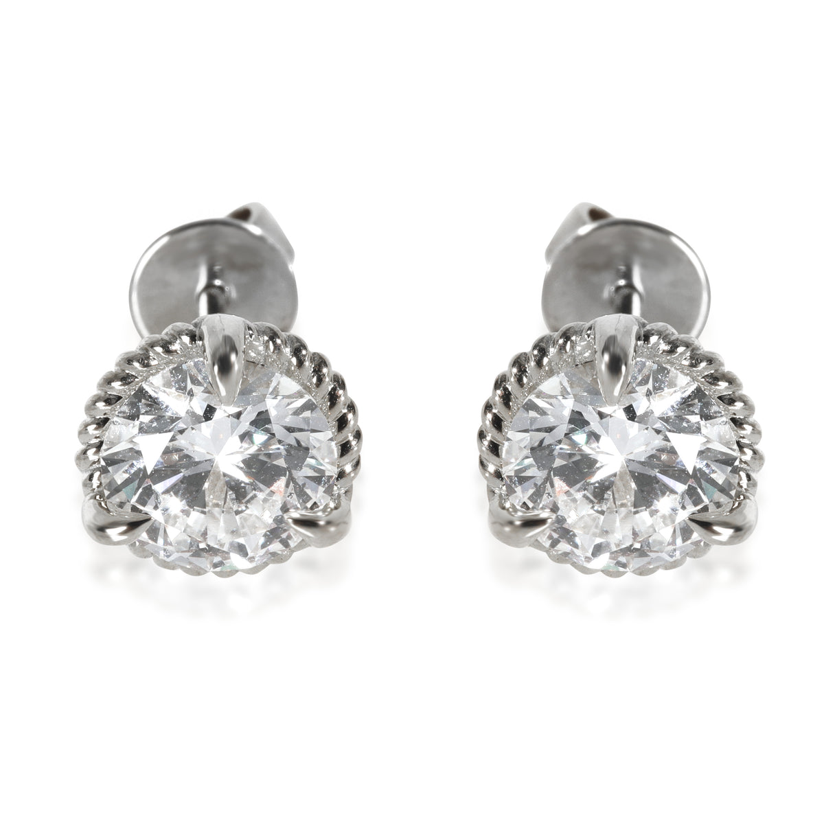 Lab-Grown Diamond Earrings In 14K White Gold, 3.03 Ctw.