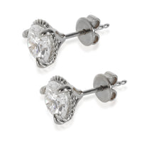 Lab-Grown Diamond Earrings In 14K White Gold, 3.03 Ctw.