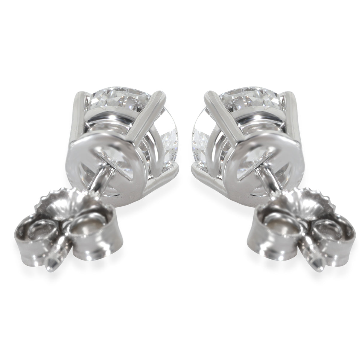 Lab-Grown Diamond Earrings In 18K White Gold 1.50 Ctw.