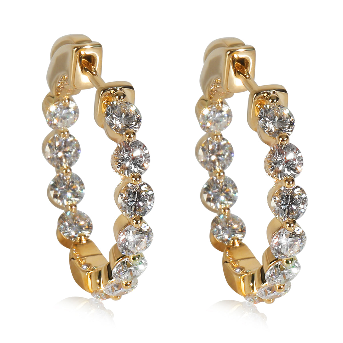 1.98 ctw Yellow Gold Lab-Grown Diamond Earrings