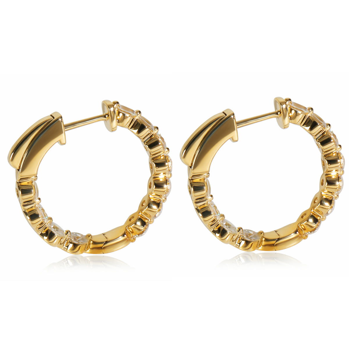 1.98 ctw Yellow Gold Lab-Grown Diamond Earrings